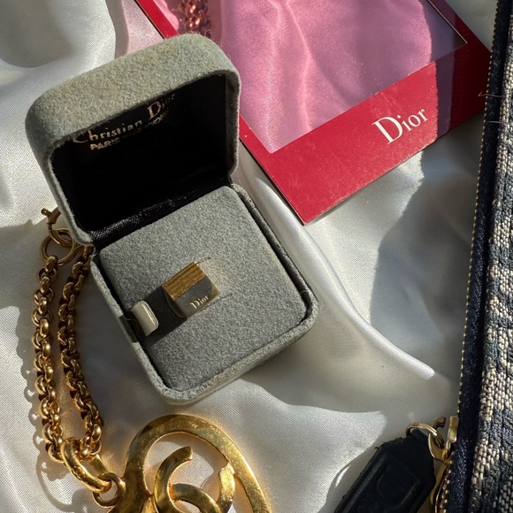 Authentic Christian Dior Neck Tie Pin Clip Clasp - Picture 11 of 14